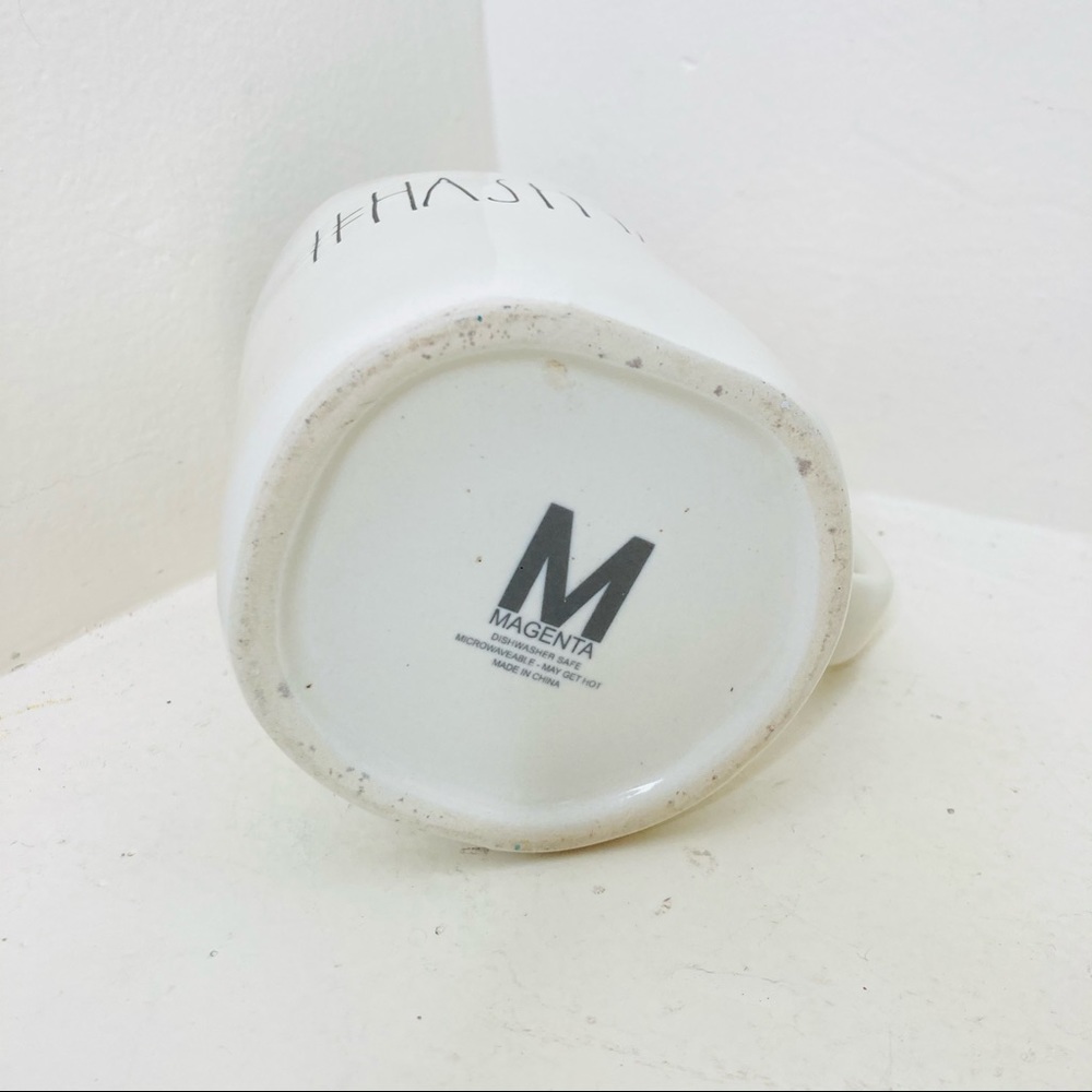 Rae Dunn #Hashtag M Stamp Magenta Pottery Mug - Picture 6 of 6
